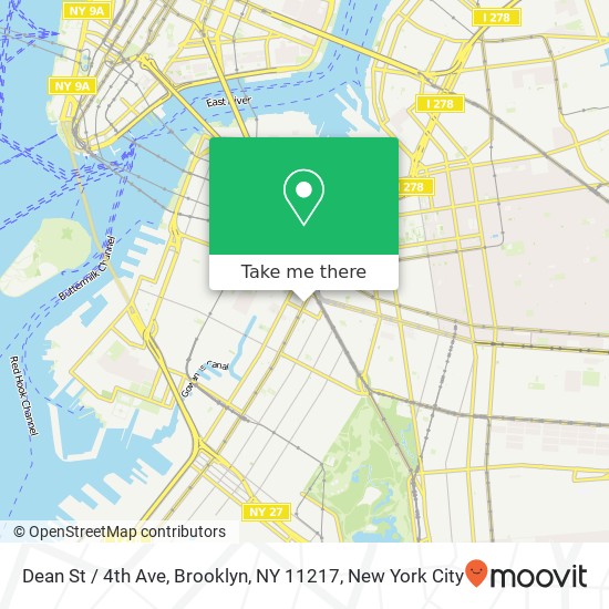 Mapa de Dean St / 4th Ave, Brooklyn, NY 11217