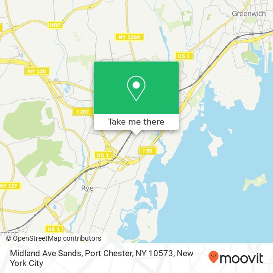 Mapa de Midland Ave Sands, Port Chester, NY 10573