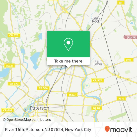 Mapa de River 16th, Paterson, NJ 07524