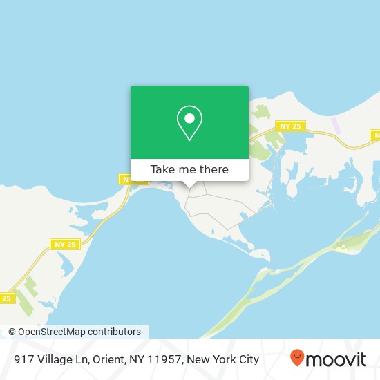 Mapa de 917 Village Ln, Orient, NY 11957