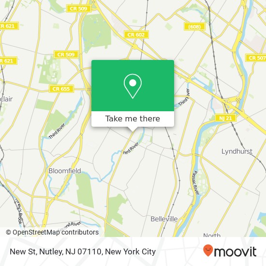 Mapa de New St, Nutley, NJ 07110