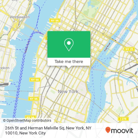 26th St and Herman Melville Sq, New York, NY 10010 map