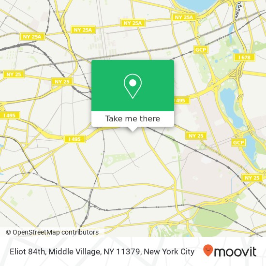 Mapa de Eliot 84th, Middle Village, NY 11379