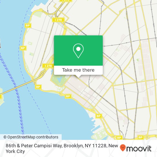 Mapa de 86th & Peter Campisi Way, Brooklyn, NY 11228