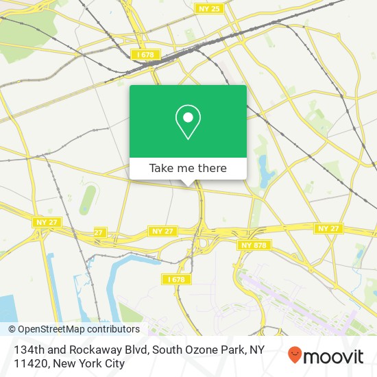Mapa de 134th and Rockaway Blvd, South Ozone Park, NY 11420