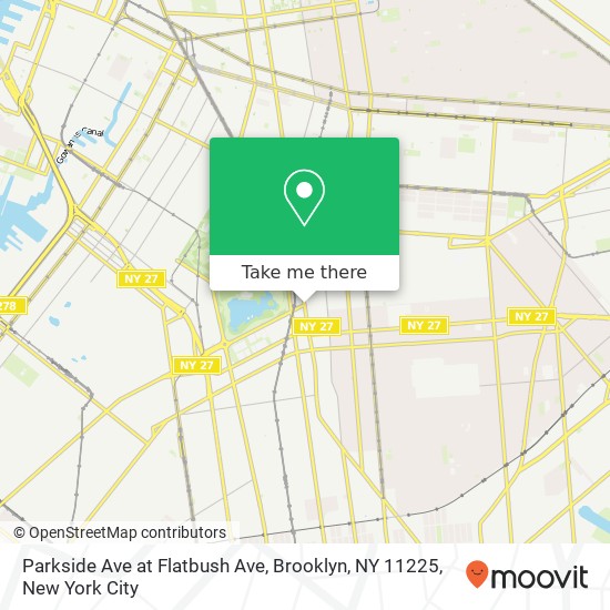 Mapa de Parkside Ave at Flatbush Ave, Brooklyn, NY 11225