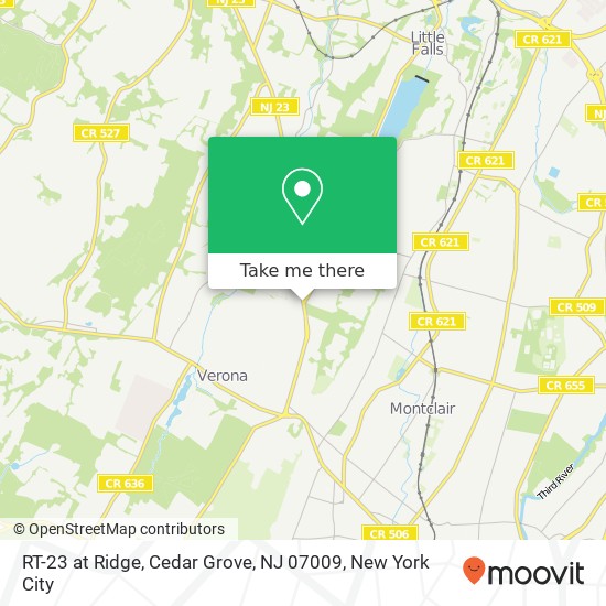 Mapa de RT-23 at Ridge, Cedar Grove, NJ 07009