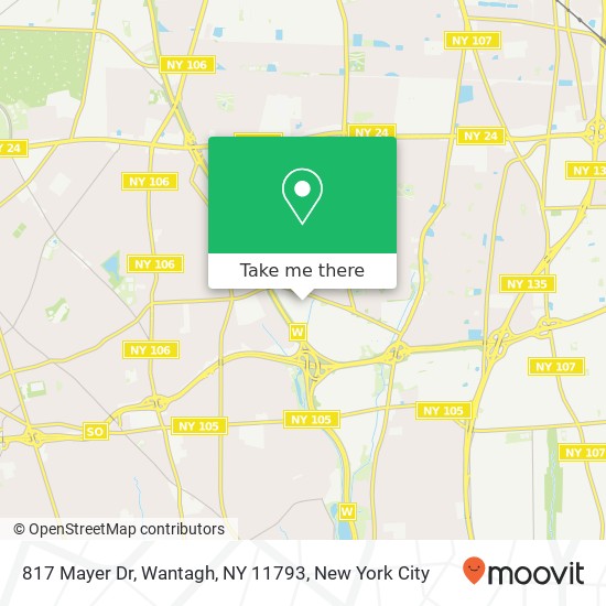 817 Mayer Dr, Wantagh, NY 11793 map
