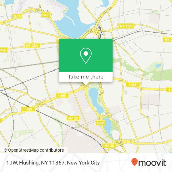 10W, Flushing, NY 11367 map