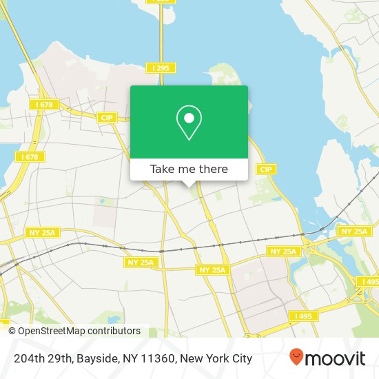 204th 29th, Bayside, NY 11360 map