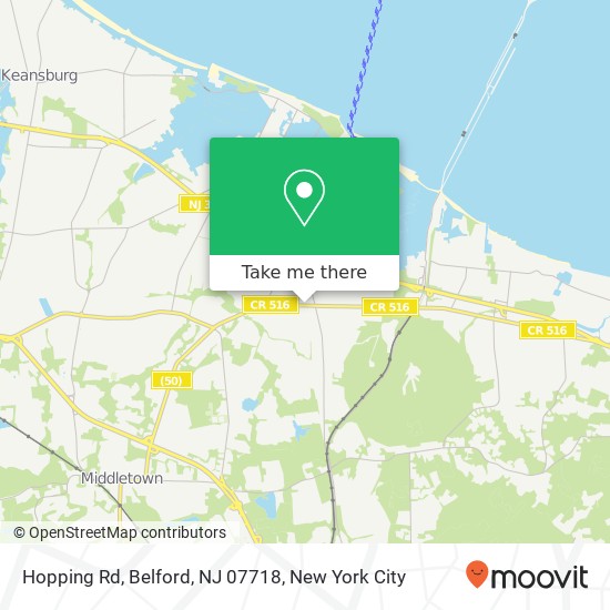 Mapa de Hopping Rd, Belford, NJ 07718
