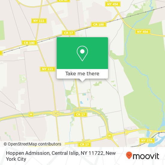 Hoppen Admission, Central Islip, NY 11722 map