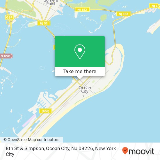 Mapa de 8th St & Simpson, Ocean City, NJ 08226