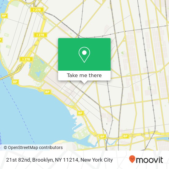 Mapa de 21st 82nd, Brooklyn, NY 11214