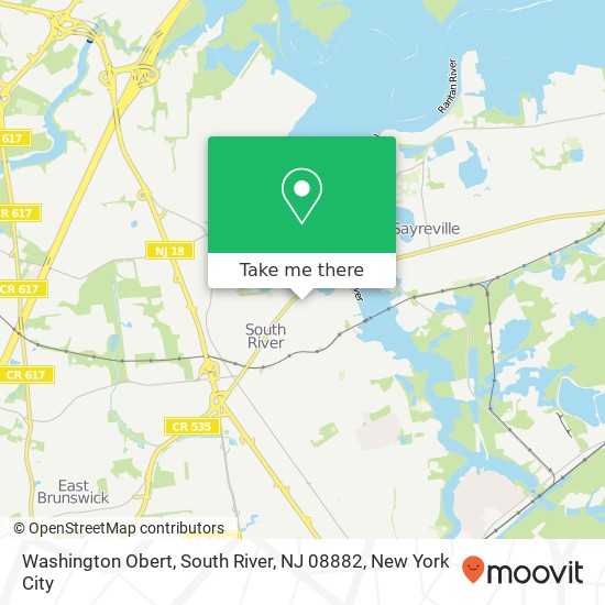 Washington Obert, South River, NJ 08882 map