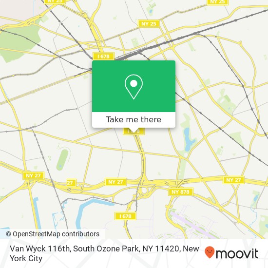 Mapa de Van Wyck 116th, South Ozone Park, NY 11420
