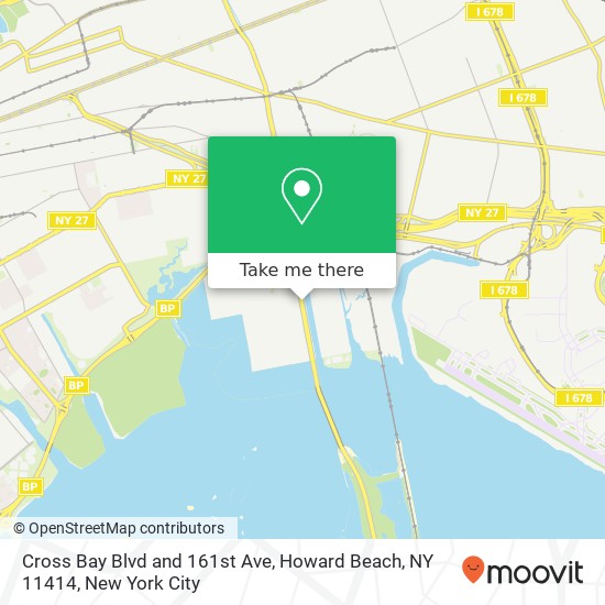 Cross Bay Blvd and 161st Ave, Howard Beach, NY 11414 map
