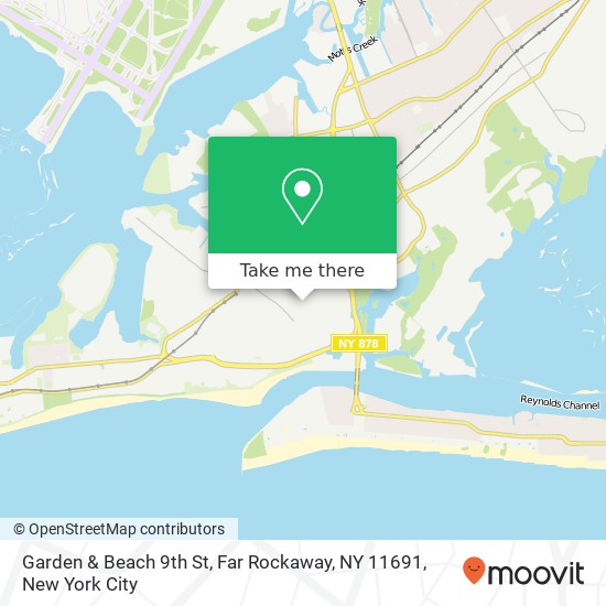 Mapa de Garden & Beach 9th St, Far Rockaway, NY 11691