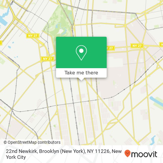 Mapa de 22nd Newkirk, Brooklyn (New York), NY 11226