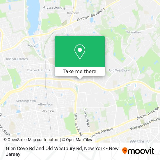 Glen Cove Rd and Old Westbury Rd map