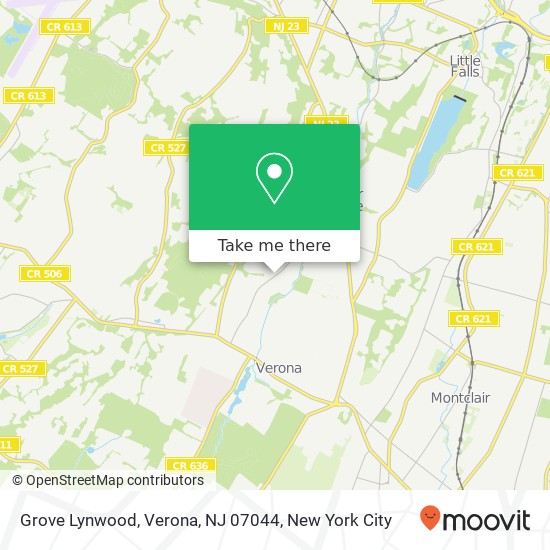 Mapa de Grove Lynwood, Verona, NJ 07044