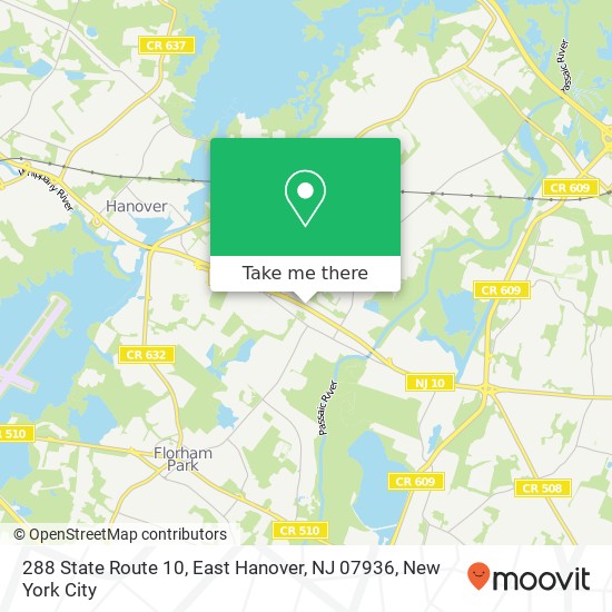 288 State Route 10, East Hanover, NJ 07936 map