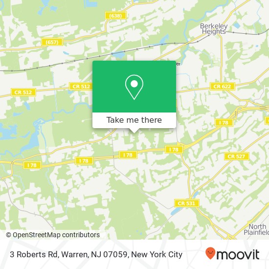 3 Roberts Rd, Warren, NJ 07059 map