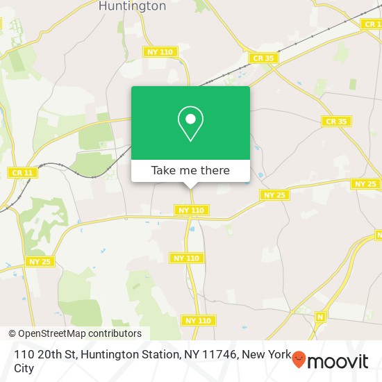 Mapa de 110 20th St, Huntington Station, NY 11746