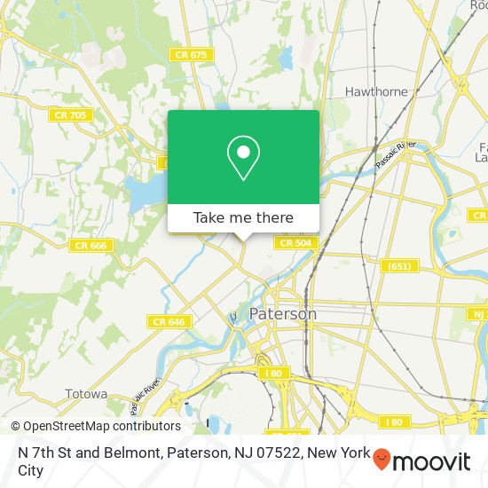 N 7th St and Belmont, Paterson, NJ 07522 map