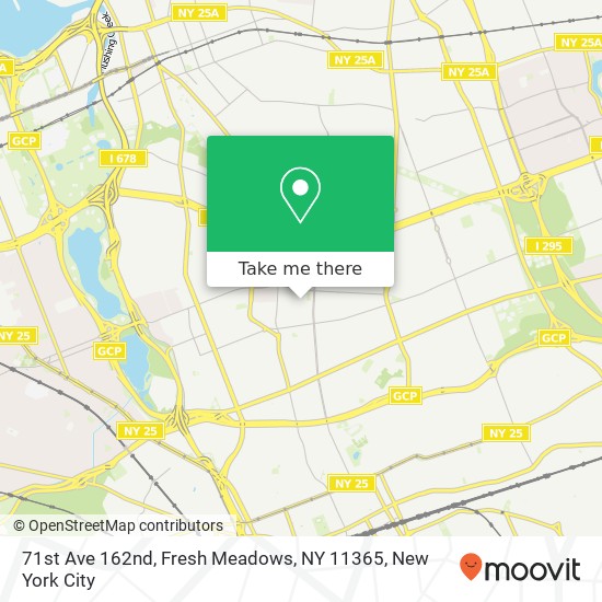 71st Ave 162nd, Fresh Meadows, NY 11365 map