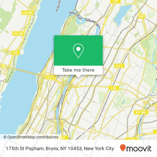 175th St Popham, Bronx, NY 10453 map
