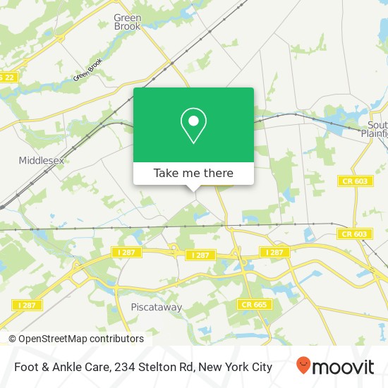 Mapa de Foot & Ankle Care, 234 Stelton Rd