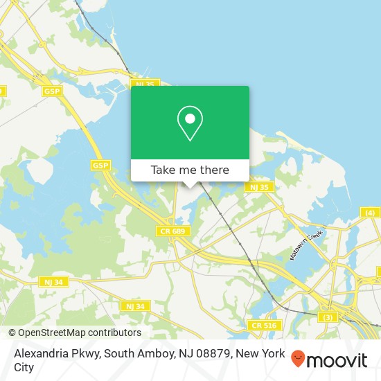 Mapa de Alexandria Pkwy, South Amboy, NJ 08879