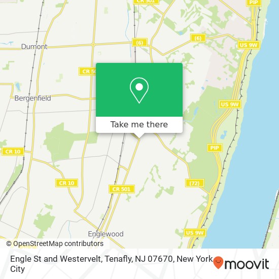 Engle St and Westervelt, Tenafly, NJ 07670 map