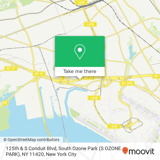 Mapa de 125th & S Conduit Blvd, South Ozone Park (S OZONE PARK), NY 11420