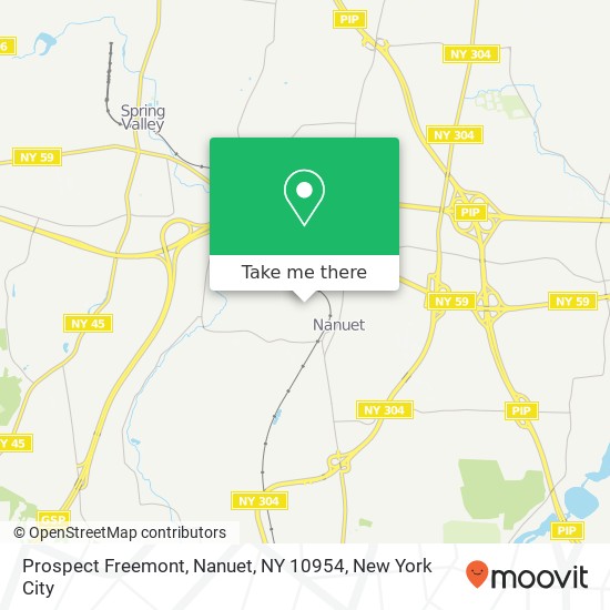 Mapa de Prospect Freemont, Nanuet, NY 10954