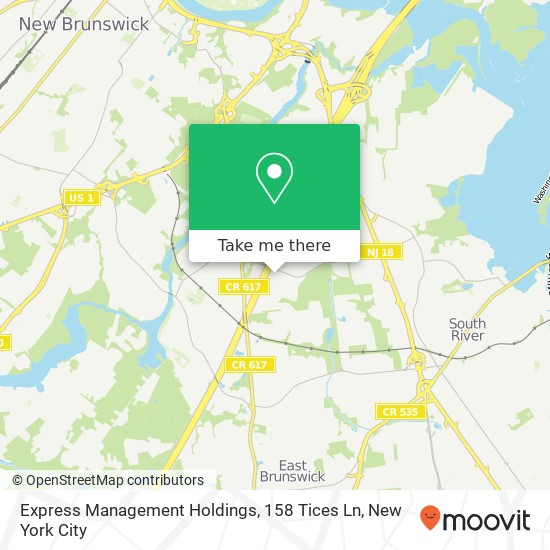 Express Management Holdings, 158 Tices Ln map