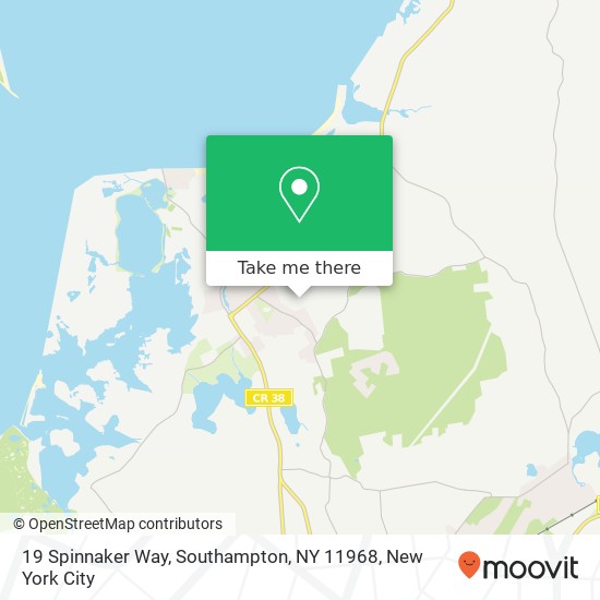 Mapa de 19 Spinnaker Way, Southampton, NY 11968