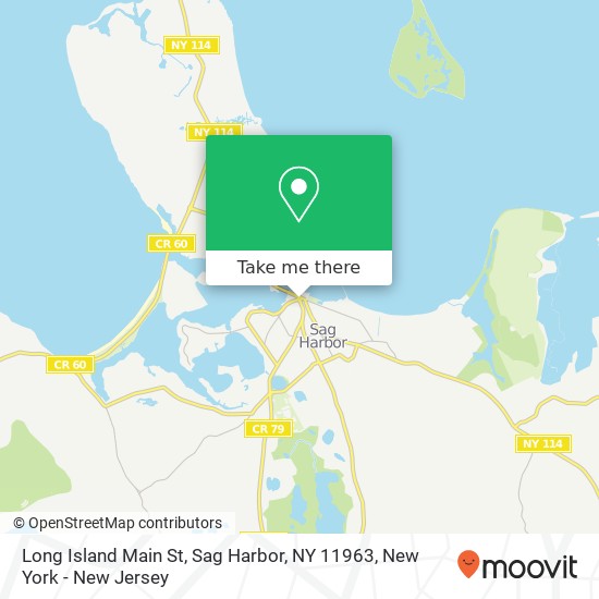 Mapa de Long Island Main St, Sag Harbor, NY 11963