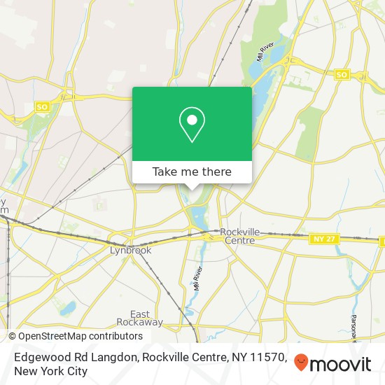 Mapa de Edgewood Rd Langdon, Rockville Centre, NY 11570