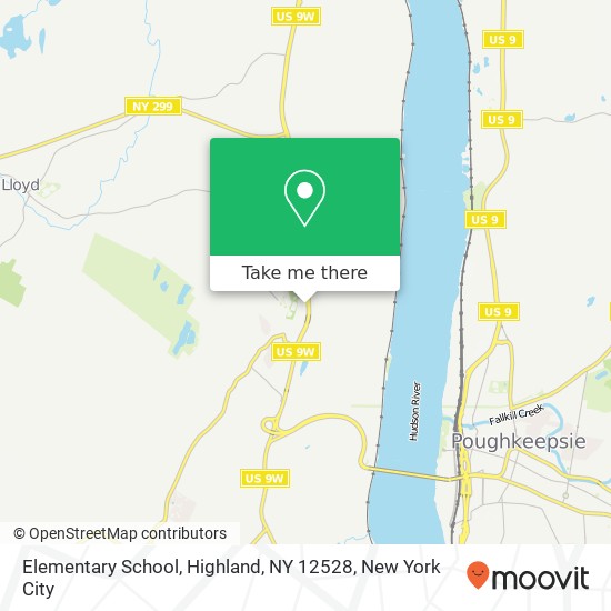 Mapa de Elementary School, Highland, NY 12528