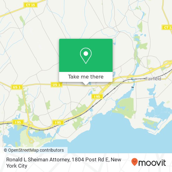 Ronald L Sheiman Attorney, 1804 Post Rd E map