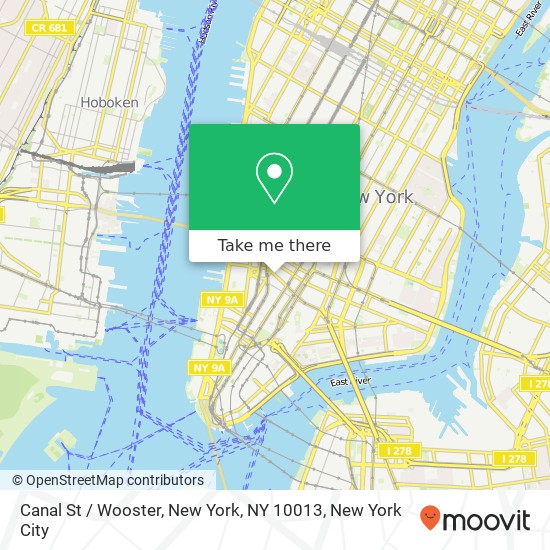 Canal St / Wooster, New York, NY 10013 map