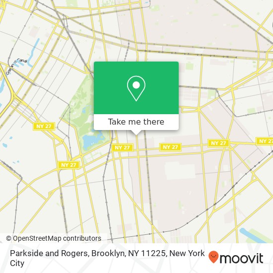 Mapa de Parkside and Rogers, Brooklyn, NY 11225