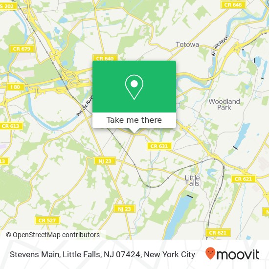 Mapa de Stevens Main, Little Falls, NJ 07424