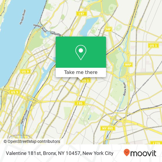 Valentine 181st, Bronx, NY 10457 map