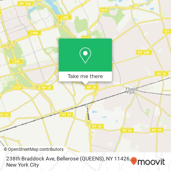 Mapa de 238th Braddock Ave, Bellerose (QUEENS), NY 11426