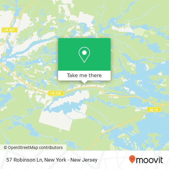 Mapa de 57 Robinson Ln, Browns Mills, NJ 08015