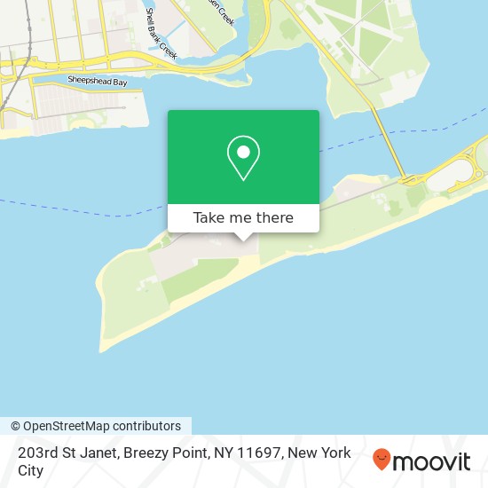Mapa de 203rd St Janet, Breezy Point, NY 11697
