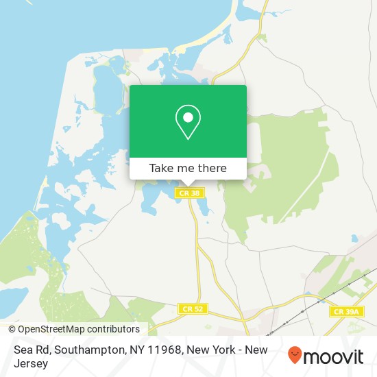 Mapa de Sea Rd, Southampton, NY 11968